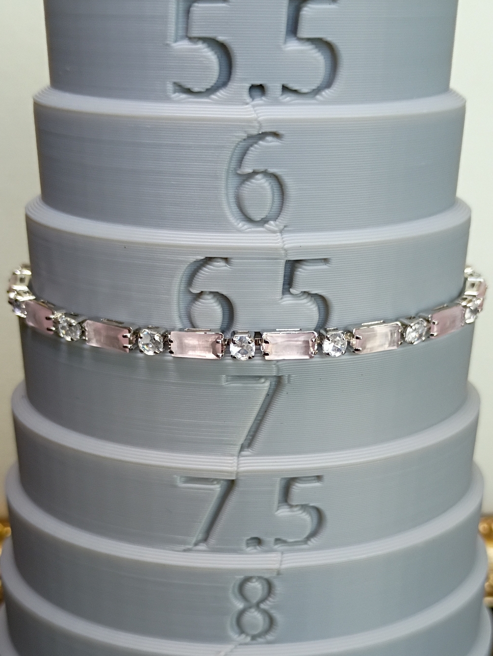 New Delicate Pink Stone Tennis Bracelet - Women's Jewelry 🚨 - Picture 4 of 6